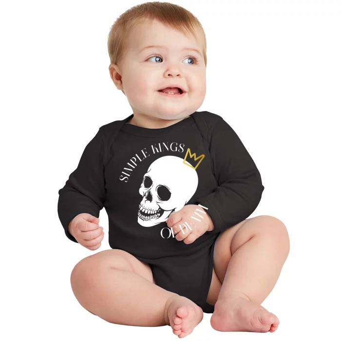 Simple Kings Of Death Baby Long Sleeve Bodysuit