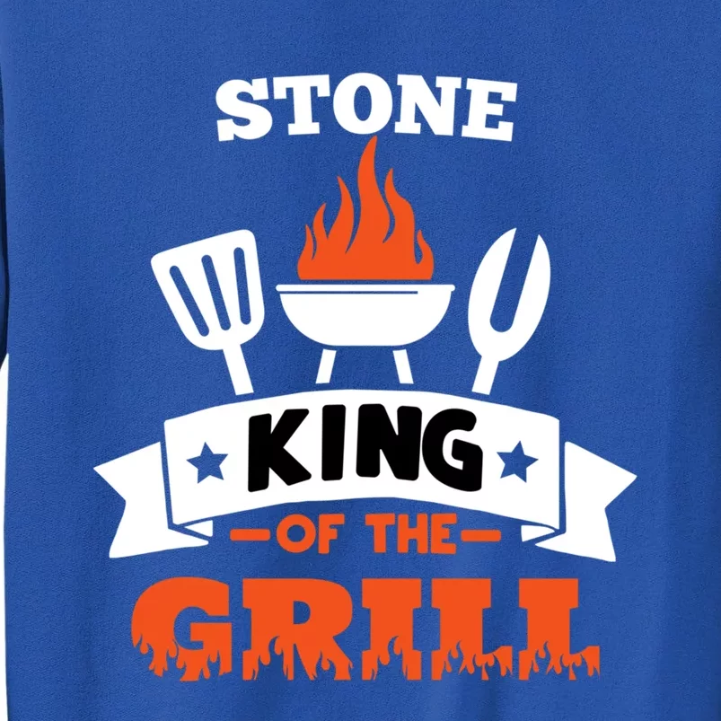 Stone King Of The Grill Grilling Bbq Chef Master Cooking Gift Tall Sweatshirt