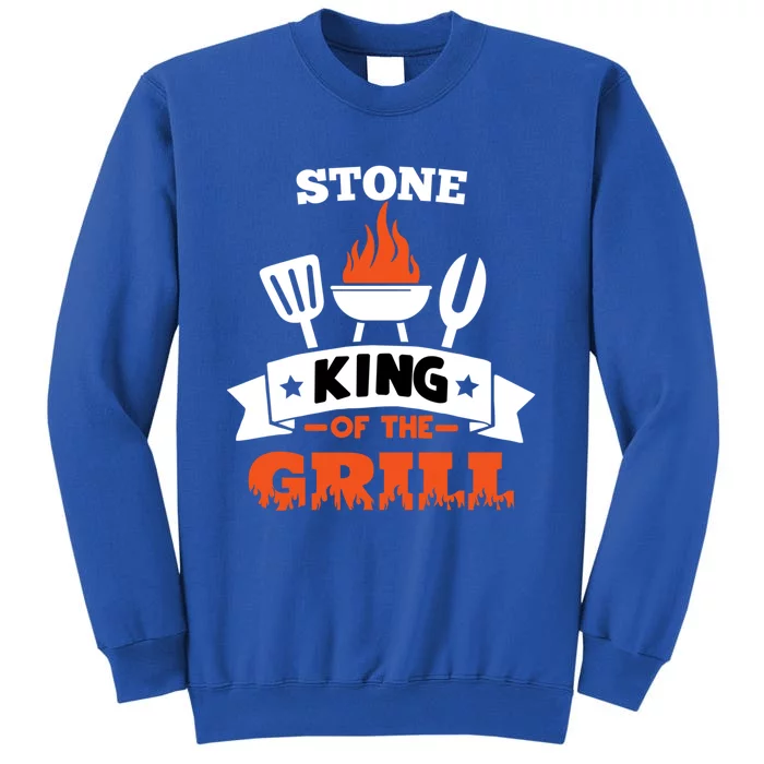 Stone King Of The Grill Grilling Bbq Chef Master Cooking Gift Tall Sweatshirt