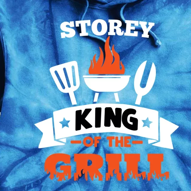 Storey King Of The Grill Grilling Bbq Chef Master Cooking Great Gift Tie Dye Hoodie