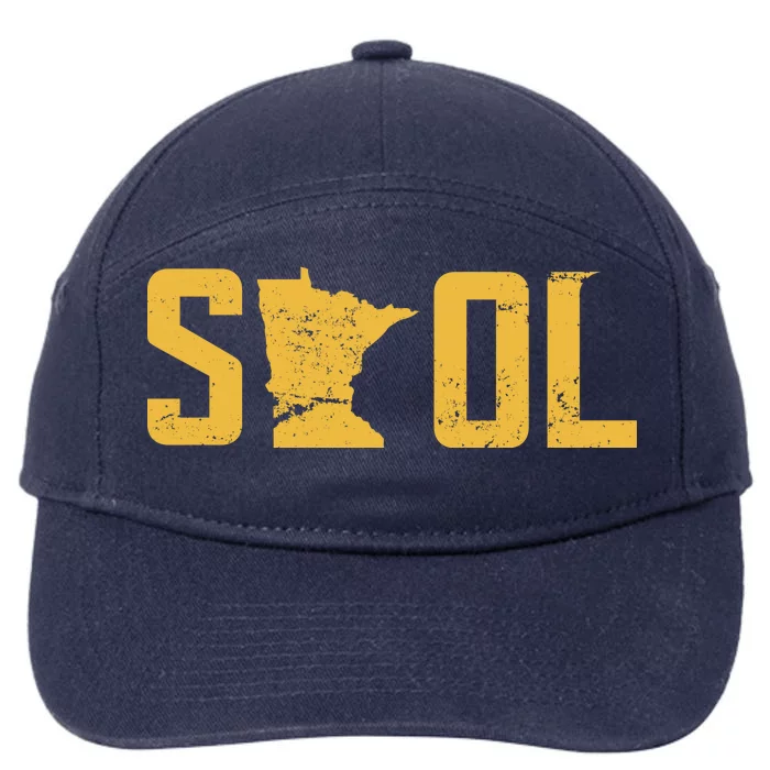 Skol Helmet Vintage Viking Logo 7-Panel Snapback Hat