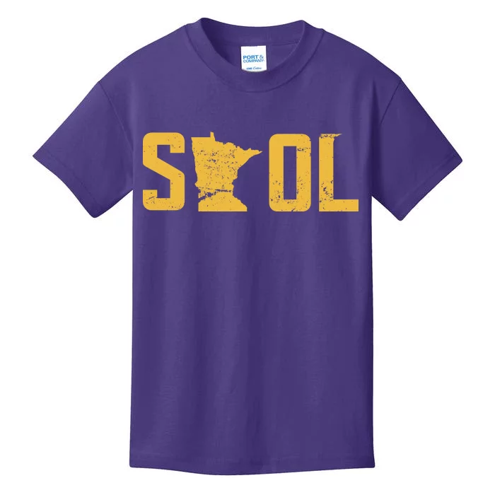 Skol Helmet Vintage Viking Logo Kids T-Shirt