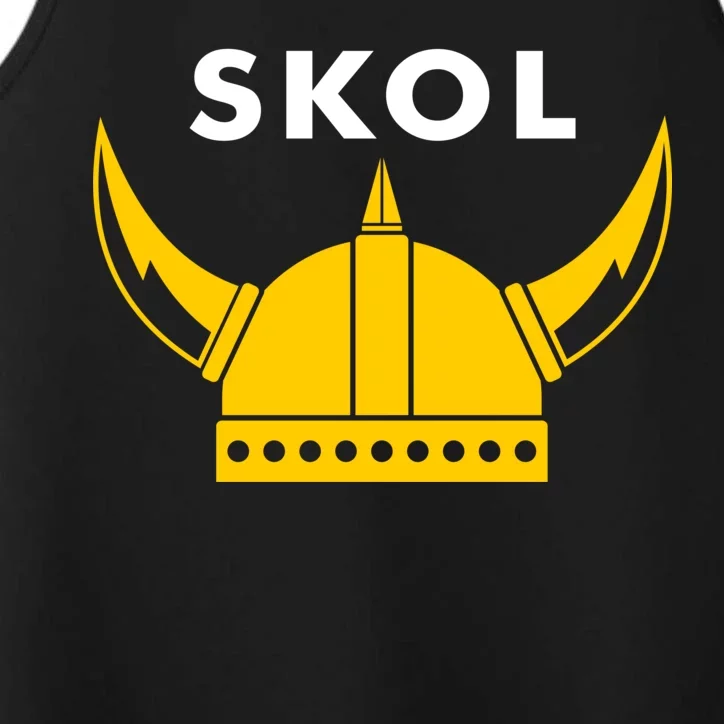 Skol Viking Helmet Minneapolis Miracle Performance Tank