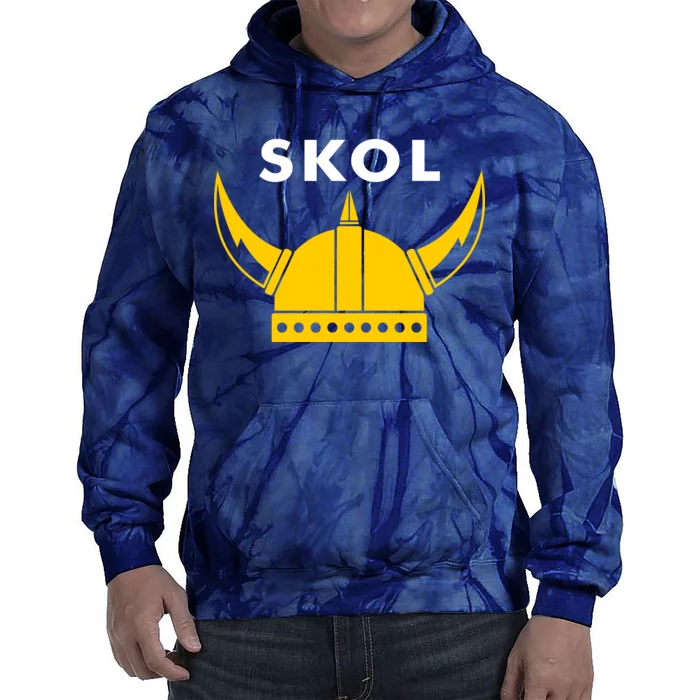 Skol Viking Helmet Minneapolis Miracle Tie Dye Hoodie