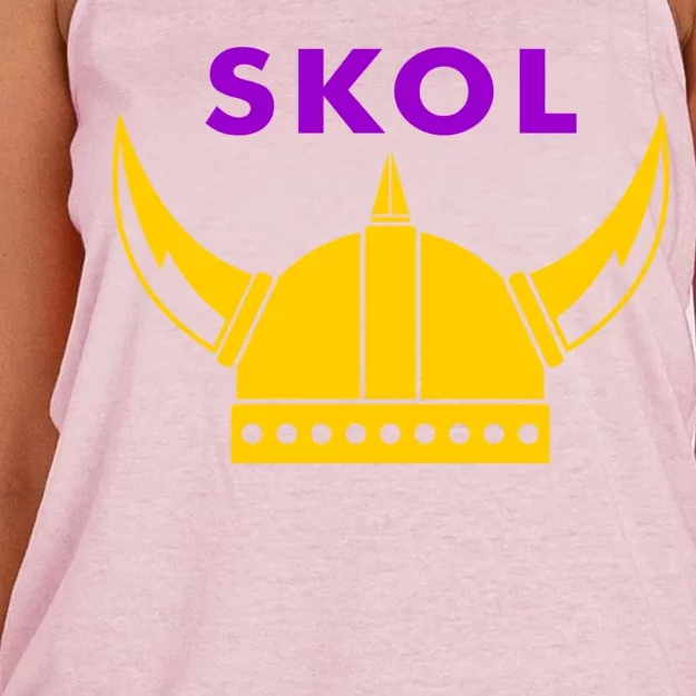 Skol Viking Helmet Minneapolis Miracle Women's Knotted Racerback Tank