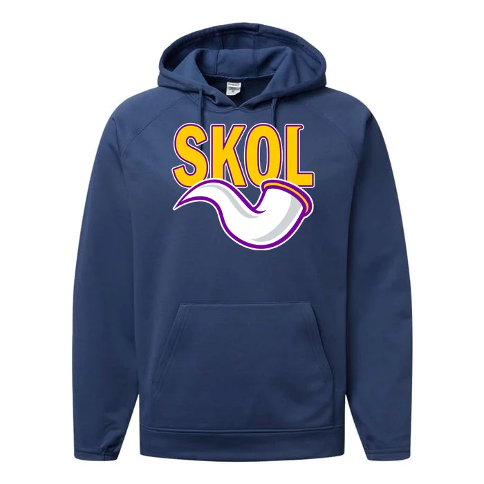 Skol Viking Horn Performance Fleece Hoodie