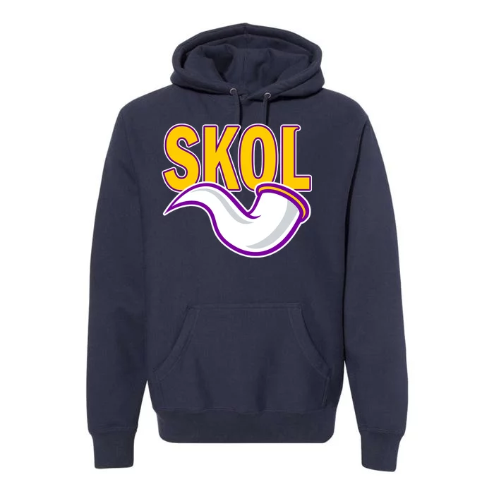 Skol Viking Horn Premium Hoodie