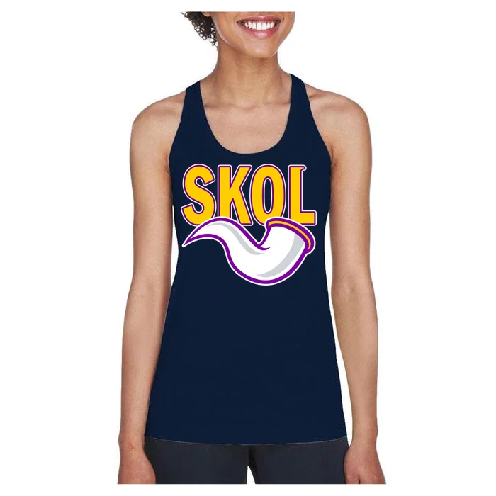 Skol Viking Horn Women's Racerback Tank