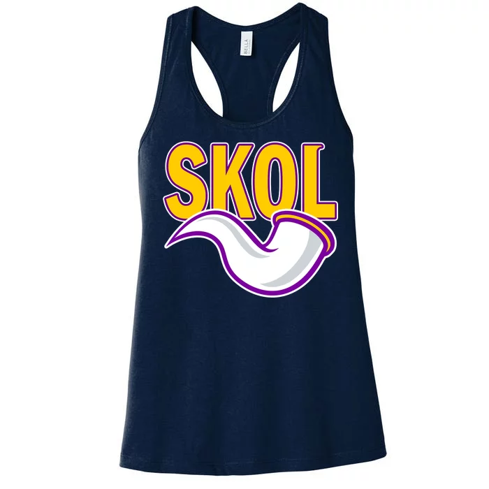 Skol Viking Horn Women's Racerback Tank