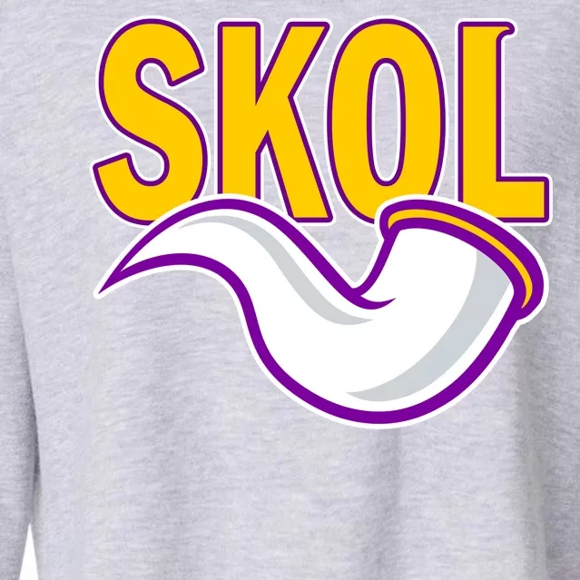 Skol Viking Horn Cropped Pullover Crew