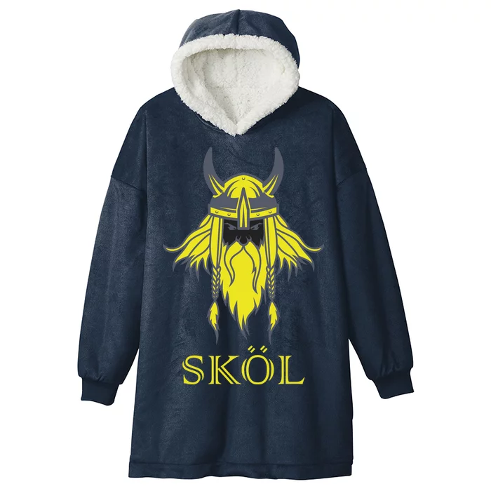 SKOL Viking Nordic Scandinavian Hooded Wearable Blanket