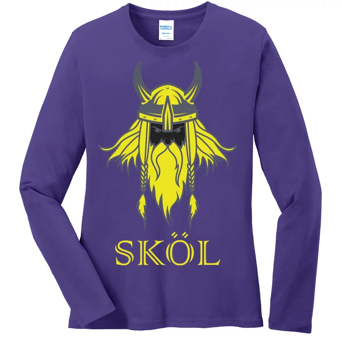 SKOL Viking Nordic Scandinavian Ladies Long Sleeve Shirt