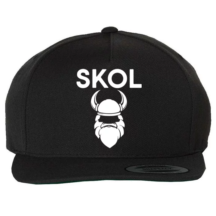 Skol Vikings Wool Snapback Cap