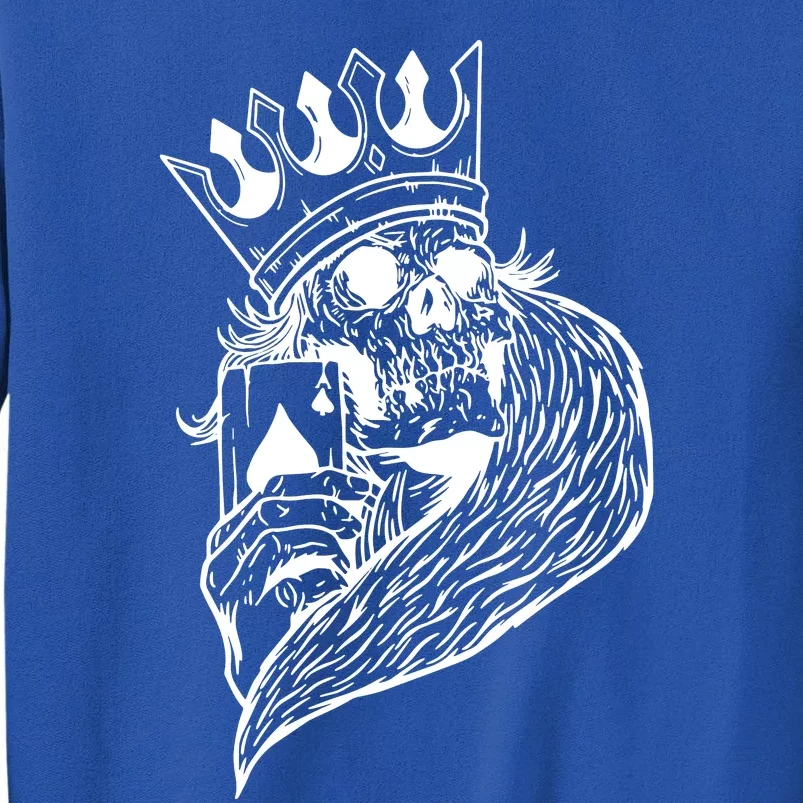 Skeleton King Poker Tall Sweatshirt