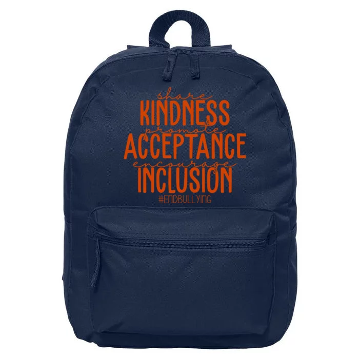 Share Kindness Promote Acceptance Encourage Inclusion End Bullying Unity Day 16 in Basic Backpack