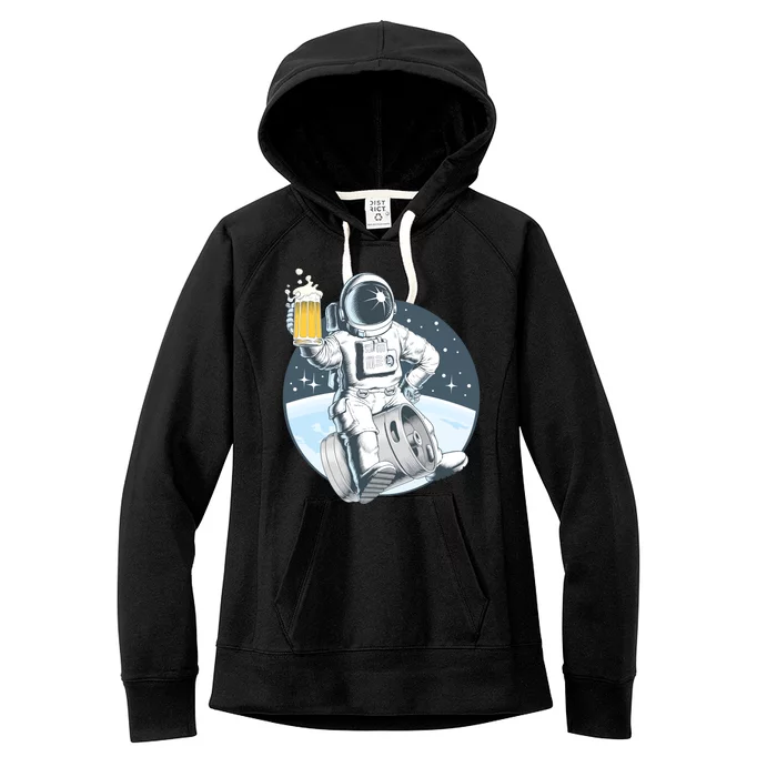 Space Kegger Party Astronaut Women's Fleece Hoodie