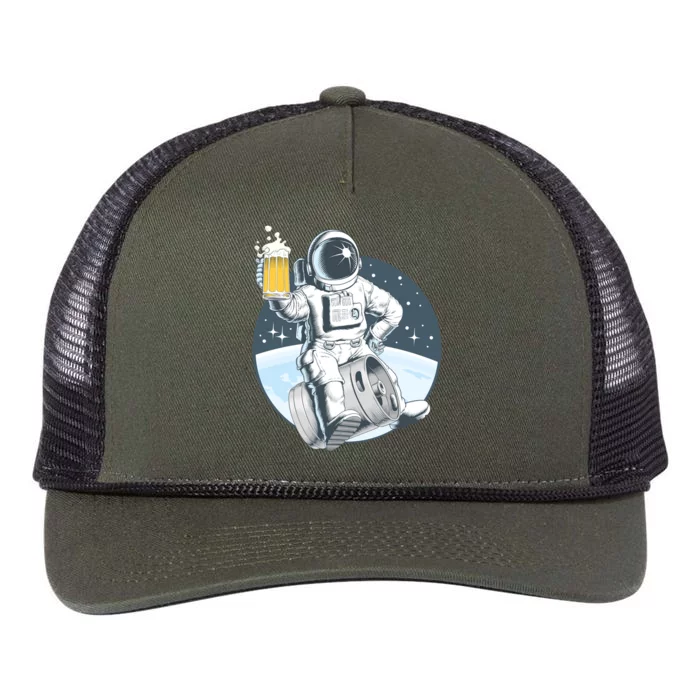 Space Kegger Party Astronaut Retro Rope Trucker Hat Cap