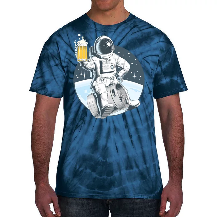 Space Kegger Party Astronaut Tie-Dye T-Shirt