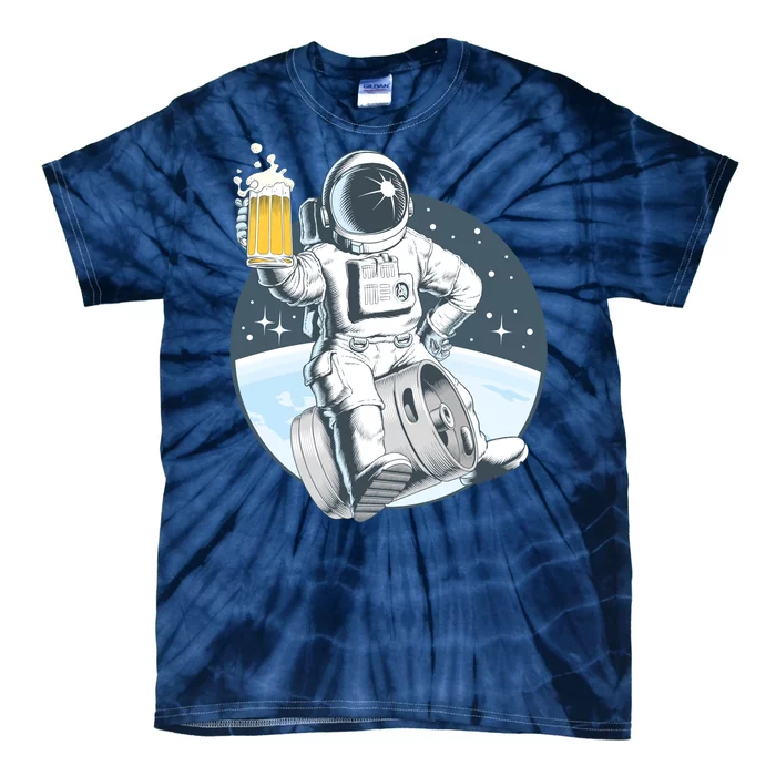 Space Kegger Party Astronaut Tie-Dye T-Shirt