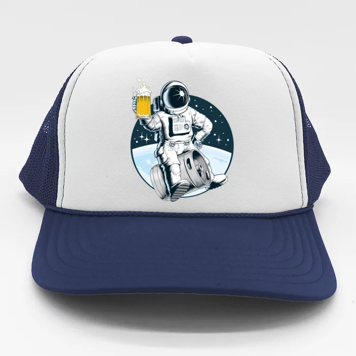 Space Kegger Party Astronaut Trucker Hat