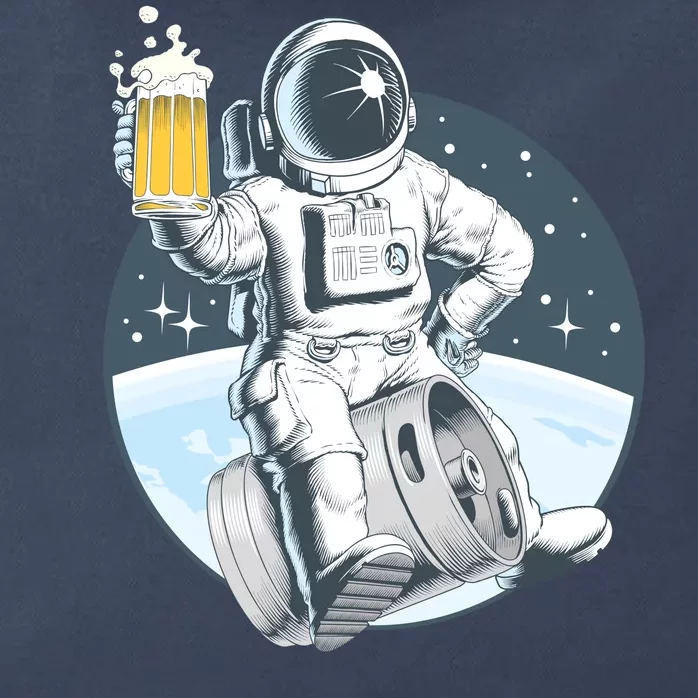 Space Kegger Party Astronaut Zip Tote Bag