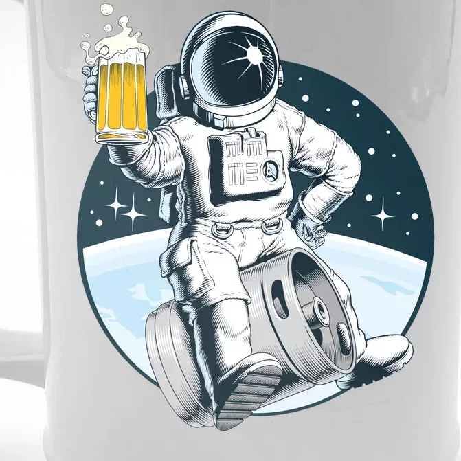 Space Kegger Party Astronaut Front & Back Beer Stein