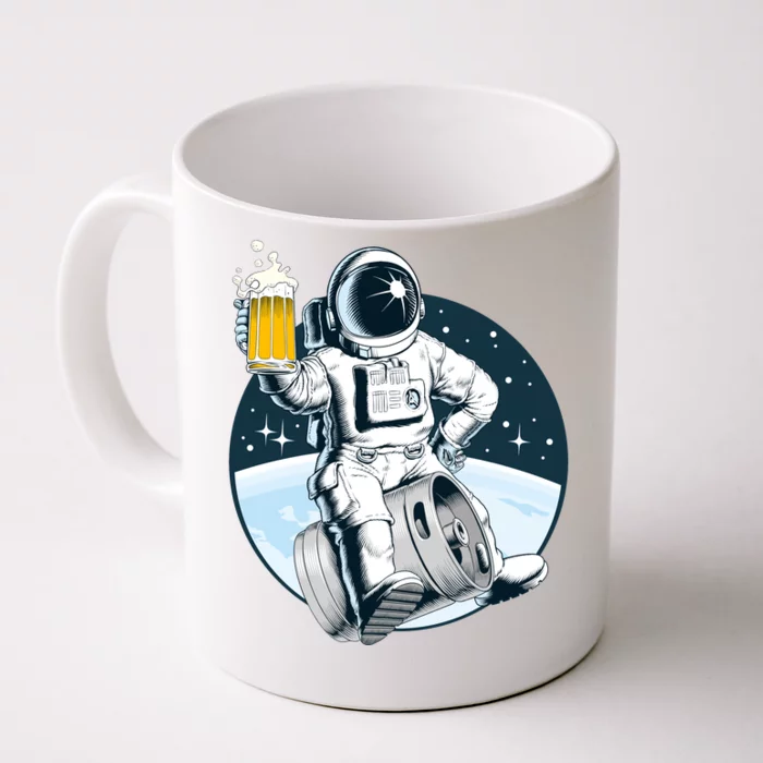 Space Kegger Party Astronaut Front & Back Coffee Mug