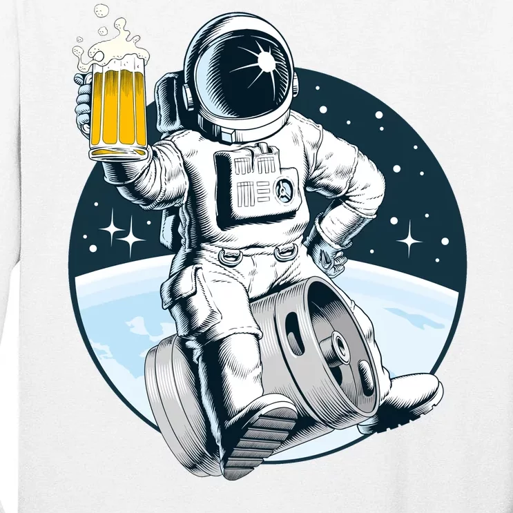 Space Kegger Party Astronaut Tall Long Sleeve T-Shirt