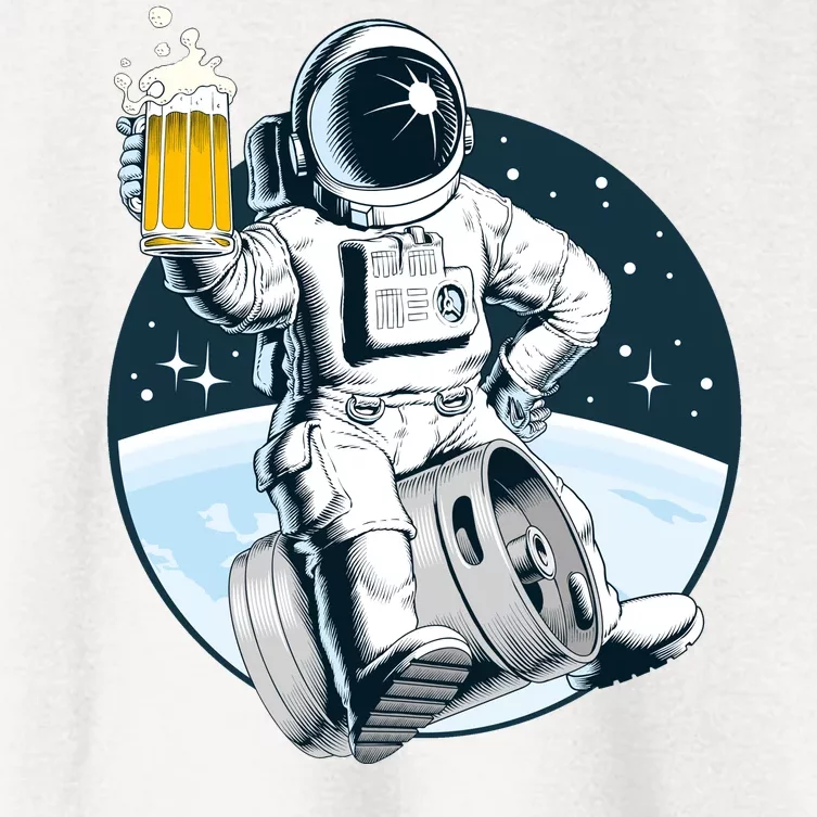 Space Kegger Party Astronaut Women's Crop Top Tee