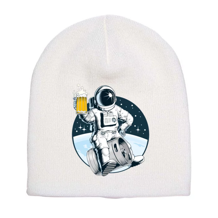 Space Kegger Party Astronaut Short Acrylic Beanie