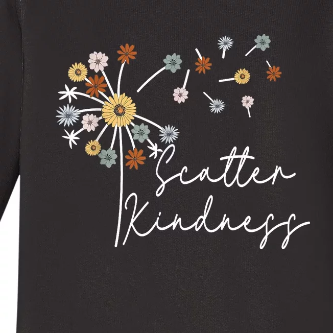 Scatter Kindness Positive Quote Baby Long Sleeve Bodysuit