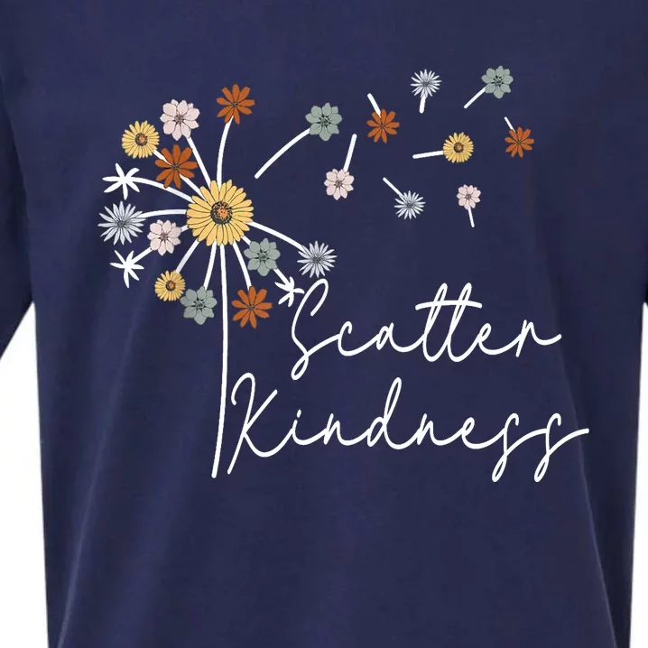 Scatter Kindness Positive Quote Sueded Cloud Jersey T-Shirt