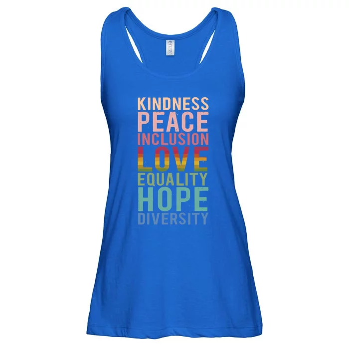 Spread Kindness Peace Love Hope Equality Diversity Inclusion Funny Gift Ladies Essential Flowy Tank