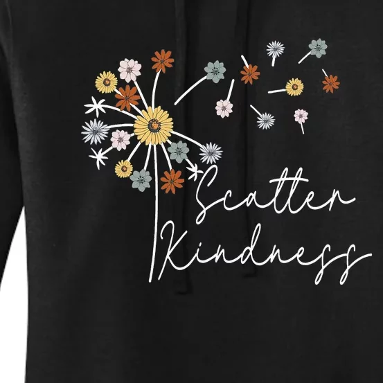 Scatter Kindness Positive Dandelion Flowers Anti Bullying Women's Pullover Hoodie