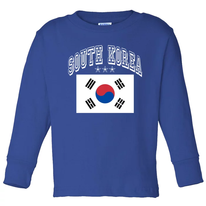 South Korea Patriotic Throwback Flag Souvenir Gift Toddler Long Sleeve Shirt