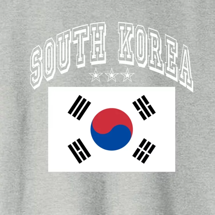 South Korea Patriotic Throwback Flag Souvenir Gift Women's Crop Top Tee