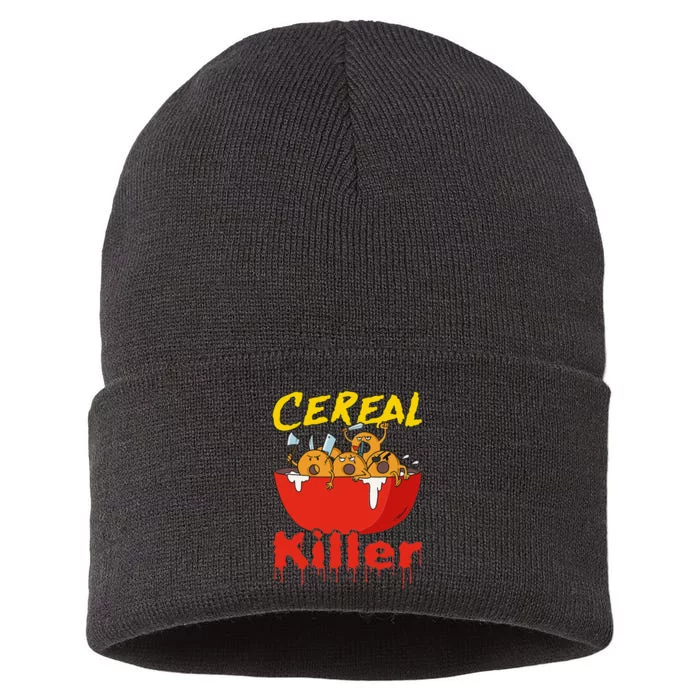 Serial Killer Parody Cereal Killer Sustainable Knit Beanie