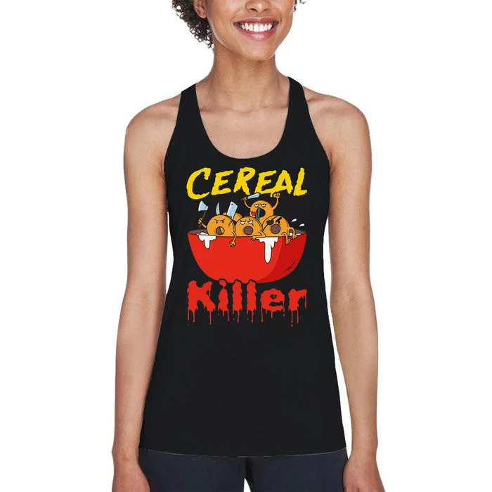 Serial Killer Parody Cereal Killer Women's Racerback Tank