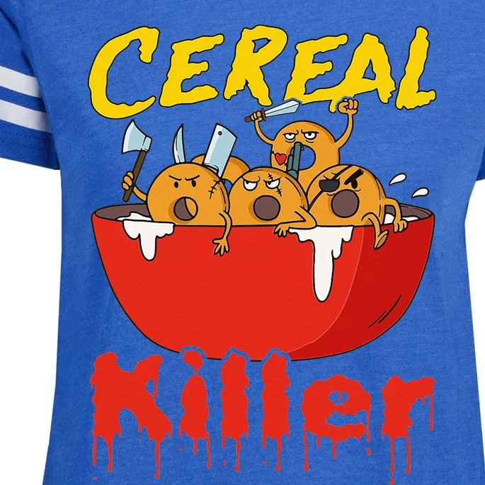 Serial Killer Parody Cereal Killer Enza Ladies Jersey Football T-Shirt