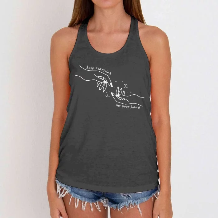 Sjm Keep Reaching Out Your Hand Nesta Archeron Women's Knotted Racerback Tank