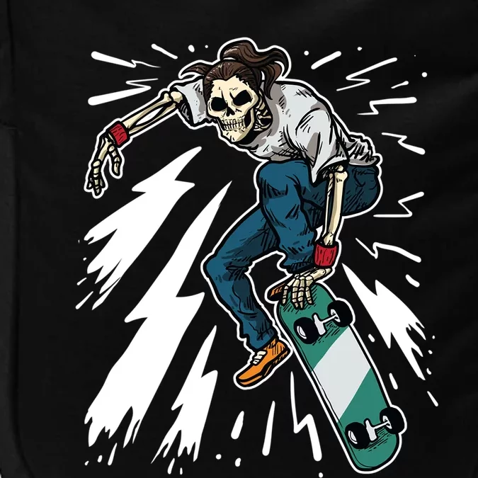 Skateboard Kickflip Skull Skeleton Skater Gift Impact Tech Backpack