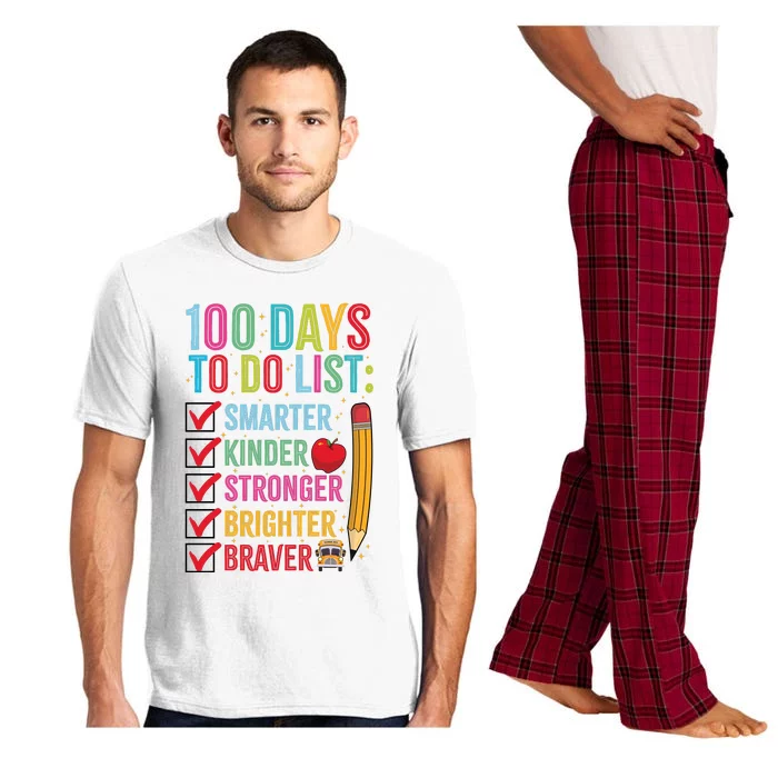 Smarter Kinder Stronger Brighter 100 Days Of School Teacher Pajama Set