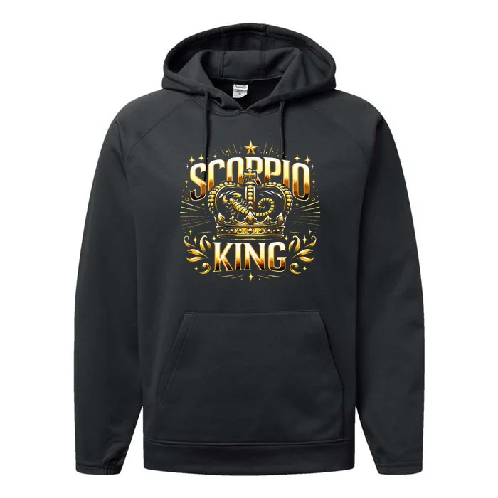 Scorpio King 's Birthday Scorpion Sign November Born Performance Fleece Hoodie