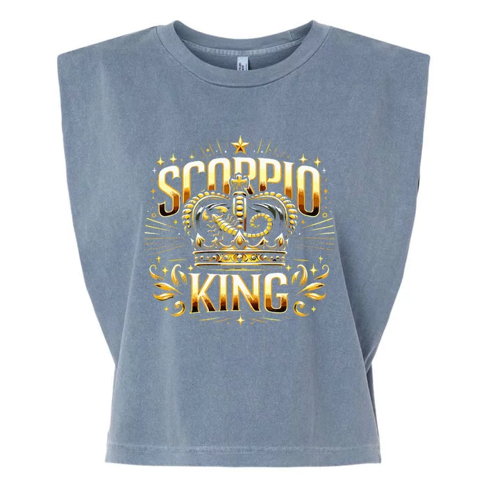 Scorpio King 's Birthday Scorpion Sign November Born Garment-Dyed Women's Muscle Tee