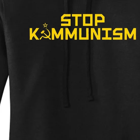 Stop Kammunism Stop Commiela Harris Vote Trump Vance 2024 Women's Pullover Hoodie