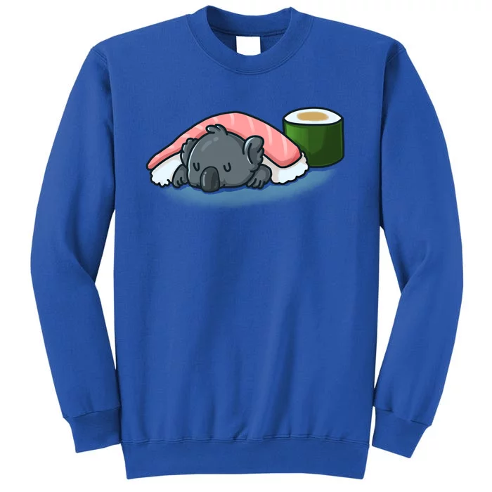 Sleepy Koala Sushi And Wasabi Rolls Koala Bear Sushi Lover Gift Tall Sweatshirt