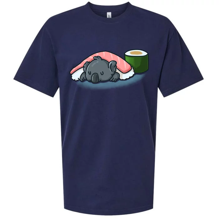 Sleepy Koala Sushi And Wasabi Rolls Koala Bear Sushi Lover Gift Sueded Cloud Jersey T-Shirt