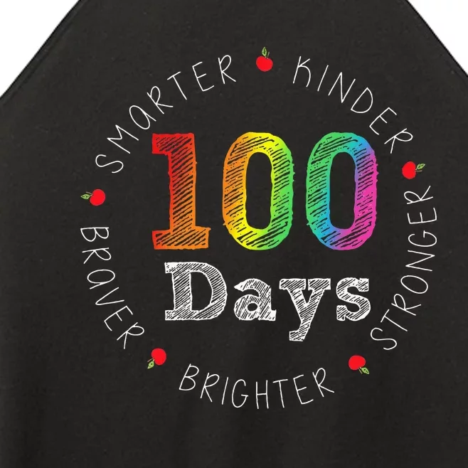 Smarter Kinder Stronger Brighter 100 Days Of School Women’s Perfect Tri Rocker Tank