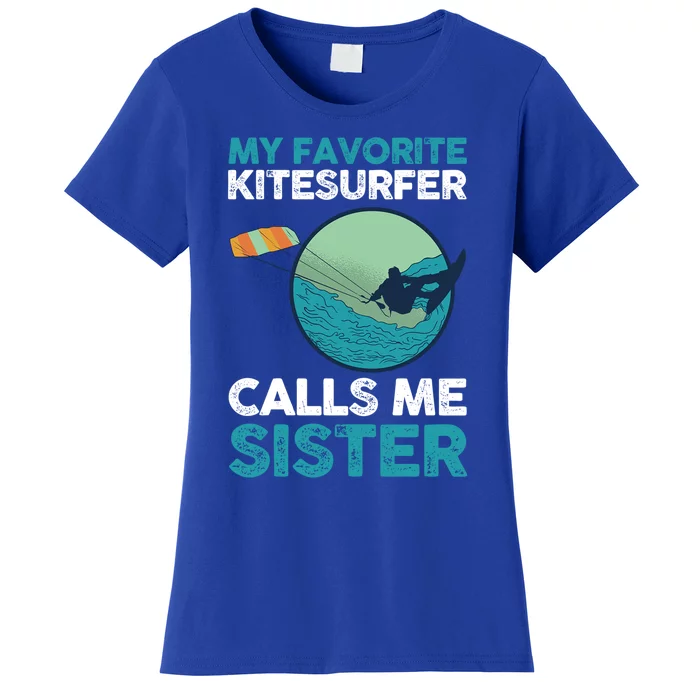 Surfing Kitesurfing Sister Kitesurfer Meaningful Gift Women's T-Shirt