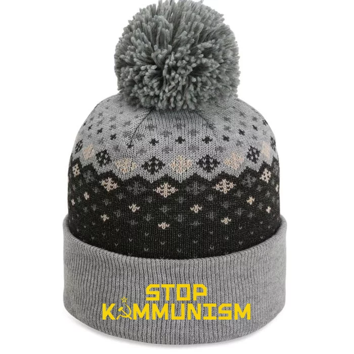 Stop Kammunism Stop Commiela Harris Vote Trump Vance 2024 The Baniff Cuffed Pom Beanie